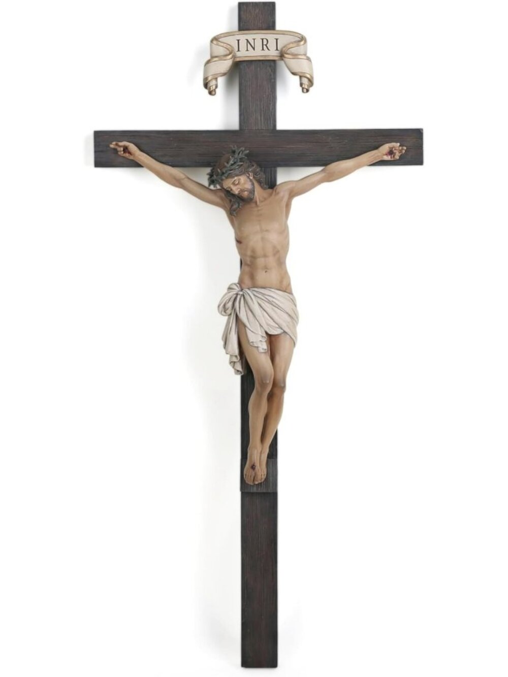 24" Catholic Wall Crucifix - Jesus Cross Decor for Home, Office, or Church